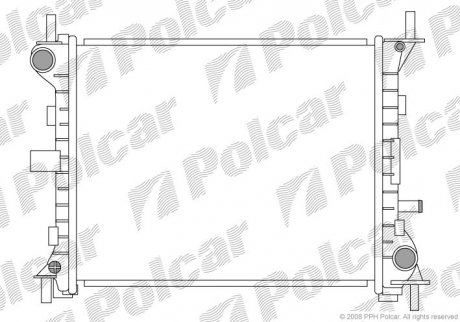 Радиатор Ford Focus 1.4/1.6 98&gt; (AC-) FOCUS 98- (1093713, 98AB8005JB, 1061185, 1132658, 98AB8005JC) Polcar 320108-1