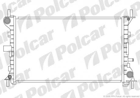 Радіатор охолодження FOCUS 98- (98AB8005DE, 98AB8005DD, 1093711) Polcar 320108-2 (фото 1)