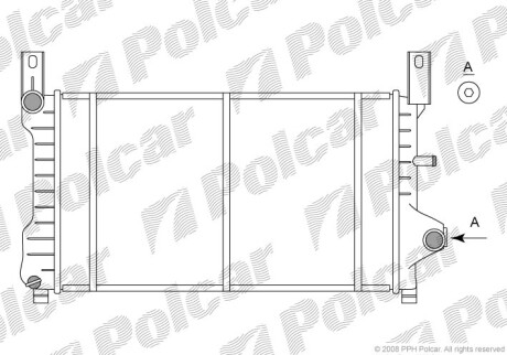 Фото автозапчасти радіатор охолодження Polcar 320908-3