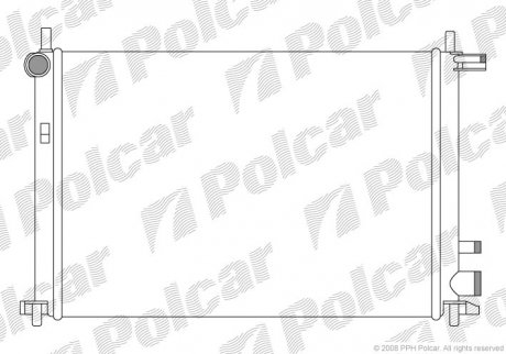 Радіатор охолодження 121 96- (1098857, 1E0515200, 96FB8005LD, XS6H8005GA, 1001859) Polcar 321008A1 (фото 1)