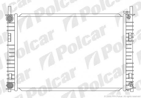 Радиатор охлаждения FIESTA 02-08 (1206550, 2S6H8005BB, 4S6H8005EA, 1325832, 1214784) Polcar 321208-1