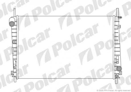 Радіатор охолодження MONDEO 00- (1114765, 1142810, 1S7H8005CC, 1115771, 1S7H8005CA) Polcar 321808A2 (фото 1)