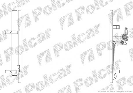 Радиатор кондиционера Ford Mondeo IV, 07- 10FA, 1563248, 1457675, 1716734) Polcar 3219K81K