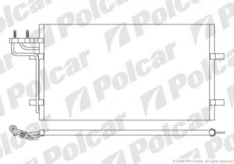 Радиатор кондиционера Ford Focus C-MAX 03- Ford Focus, 04- Polcar 3235K8C1