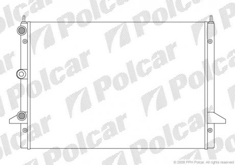Радиатор охлаждения GALAXY 95-00 (7258108, 95VW8005AA, 7M0121253D, 95VW8005BB) Polcar 3240082 (фото 1)