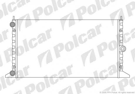 Радіатор охолодження ALHAMBRA 96- (7M0121253K) Polcar 3240084