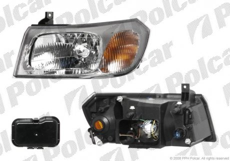 Фото автозапчастини фара основна FORD TRANSIT, 01- (1118827, 1114874, 4C1613035SA, YC1X13035SA, 1140072, 4695292, YC1X-13035-GA, 1232646, 1118823, YC1X13035GF, 1353987, YC1X13035SB, 1140066, 4C1613035GA, YC1X-13035-GB, YC1X-13035-GD, 1135471, 4696792) Polcar 3247093E