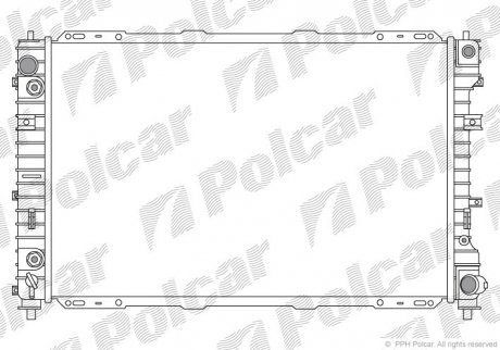 Радиатор охлаждения MAVERICK/ESCAPE 01- (YF1015200, 4098941, 4135786) Polcar 325108-1 (фото 1)
