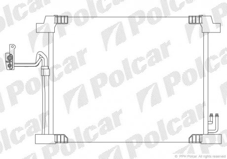 Радиатор кондиционера INFINITI EX/FX, 08- (92110-1BA0A) Polcar 3551K8C1