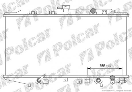 Фото автозапчасти радиатор охлаждения CIVIC/CRX 88-91 (19010PM3901) Polcar 380508-1