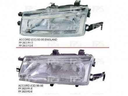 Фото автозапчастини фара основна HONDA ACCORD, 96- (33153-SN7-G02) Polcar 3817093E