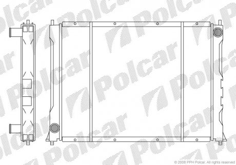 Фото автозапчасти радіатор охолодження Polcar 381908-3