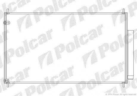 Радиатор кондиционера HONDA LEGEND, 04- (80110-SJA003) Polcar 3822K81K