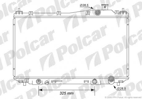 Радиатор охлаждения CIVIC SDN/COUPE 01- (19010PMMA51) Polcar 382508-2