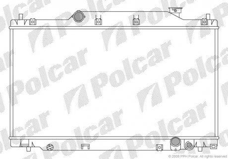 Радіатор охолодження CIVIC HB 01- (19010PRA003) Polcar 382508-3