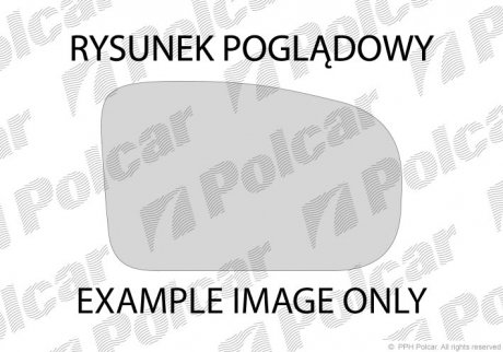 Фото автозапчастини скло дзеркала зовнішнього ліве H. CIVIC 07.00- 5-D Polcar 382554E