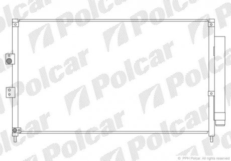 Радіатор кондиціонера HONDA CIVIC, 05- (80110-SNAA01) Polcar 3828K82K