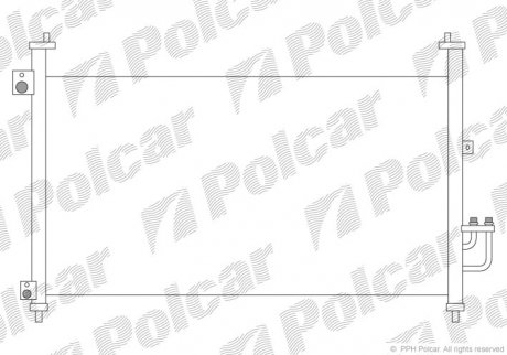 Радиатор кондиционера HONDA CIVIC 06-(HB) (80110-SMGE01, 80110-SMGE02) Polcar 3828K8C3 (фото 1)