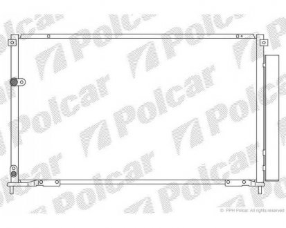 Фото автозапчастини радіатор кондиціонера HONDA CIVIC 06- (HB) (80110-SNLA01, 80110-SNLA43) Polcar 3828K8C4 (фото 1)