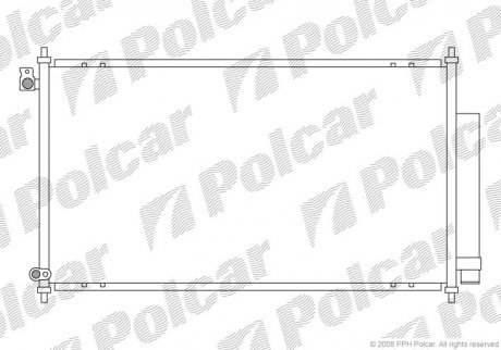 Радіатор кондиціонера HONDA ACCORD 03- (80110SEA013, 80110SEA003) Polcar 3833K8C1S (фото 1)