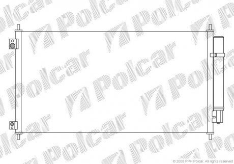 Радиатор кондиционера HONDA ACCORD 08- (80110TA0A01) Polcar 3834K8C1