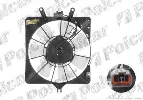 Вентилятор с корпусом/кронштейном HONDA JAZZ 02- Polcar 383523W2 (фото 1)
