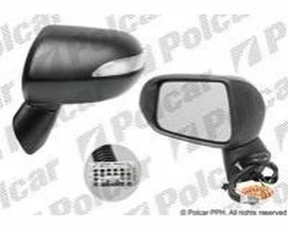 Фото автозапчасти зеркало наружное правый HONDA JAZZ, 02-08 (76200SAAG61ZG) Polcar 3835525M