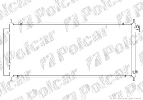 Радіатор кондиціонера HONDA JAZZ/FIT 04- (80110SAA013) Polcar 3835K8C2 (фото 1)