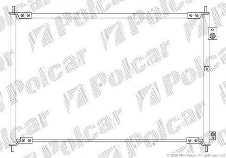 Радіатор кондиціонера HONDA ODYSSEY, 99-02 (80110-S3N003) Polcar 3840K8C3