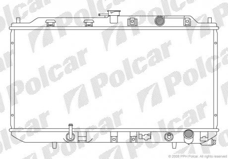 Фото автозапчасти радиатор охлаждения INTEGRA-93 (19010PR3902) Polcar 385108-3