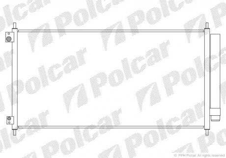 Радіатор кондиціонера HONDA CITY 09.08- (80110-TM0T01) Polcar 3851K81K