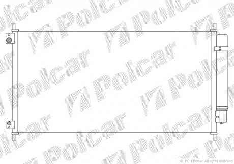 Радіатор кондиціонера HONDA CITY, 09.08- (80110-TM0T01) Polcar 3851K8C1