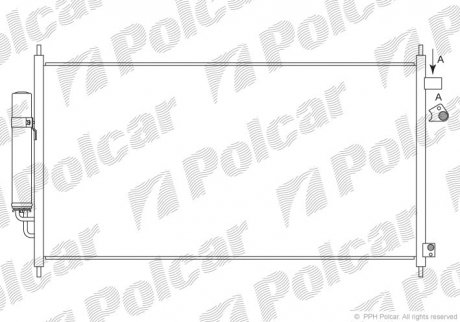 Радіатор кондиціонера HONDA FRV, 05- (80110SJD003) Polcar 3857K82K (фото 1)