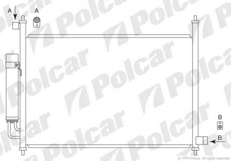 Радиатор кондиционера HONDA FRV, 05- (80110SJHE01, 80110SJHE02) Polcar 3857K8C1S (фото 1)