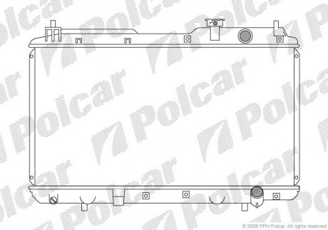 Радиатор охлаждения CR-V 96-01 (19010P3F004, 19010P3F014) Polcar 387508-2