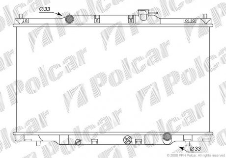 Радиатор охлаждения CR-V 02-06 (19010PNLG01) Polcar 387608-1