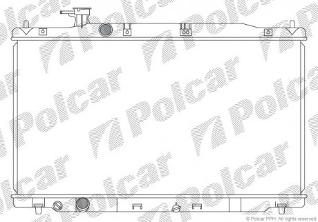 Радіатор охолодження CR-V (19010RZPG01) Polcar 387808-1
