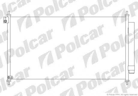 Радіатор кондиціонера HONDA CIVIC,12- (80110TR0A02, 80110TR0A01) Polcar 38C1K81K (фото 1)