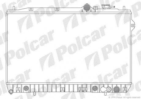 Радиатор охлаждения LANTRA 91-95/96- (2531028252) Polcar 401008-1