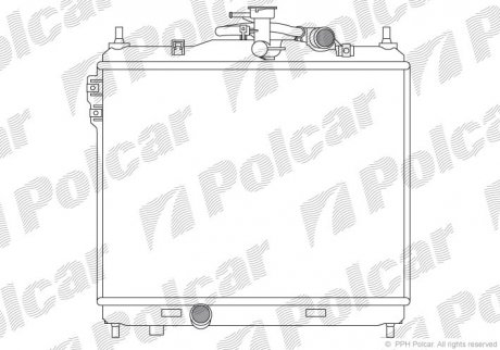 Радіатор охолодження GETZ 02- (253101C300) Polcar 4042085X
