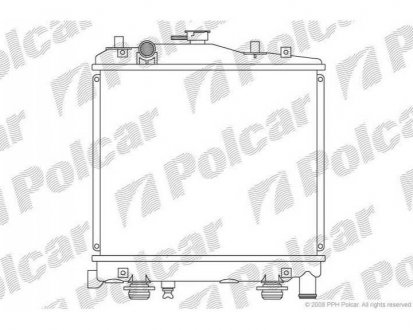 Фото автозапчасти радиатор охлаждения 121 88-90 Polcar 4105081