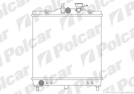 Радіатор охолодження Polcar 410608-1 (фото 1)