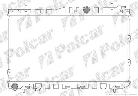 Радиатор охлаждения CERATO 04- (253102F500) Polcar 4113082X