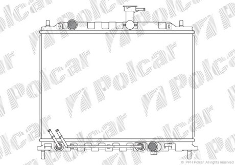 Фото автозапчасти радіатор охолодження Polcar 4117084X