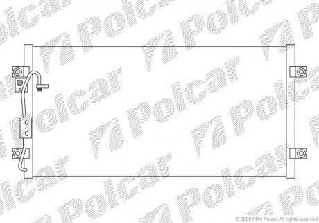 Фото автозапчасти радиатор кондиционера KIA CARNIVAL, 98- (1K52Y61E01B, 1K52Y6E01A) Polcar 4140K8C2