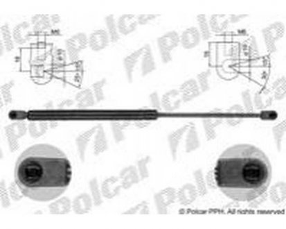 Амортизатор кришки багажника і капота CEE'D, 06.12- (81780A2200, 81770A2200) Polcar 41C1AB1