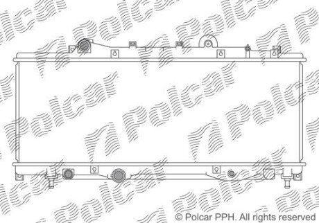 Фото автозапчасти радіатор охолодження Polcar 420208-4