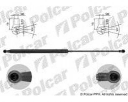 Фото автозапчасти амортизатор крышки багажника и капота FREELANDER, 11.06- (6H52406A10AF, LR002104) Polcar 4312AB