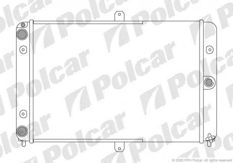 Радіатор охолодження SAMARA 87- (2108130101220, 2108130101210) Polcar 4401081 (фото 1)