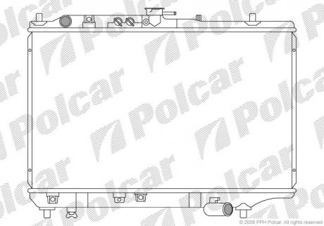 Фото автозапчасти радіатор охолодження Polcar 450408-4